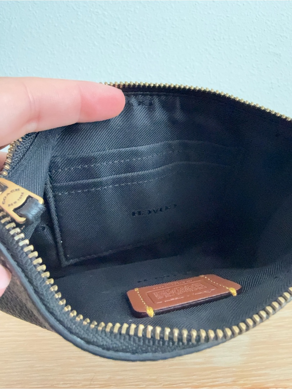 Coach x Disney Black Leather Wristlet - Picture 8 of 9